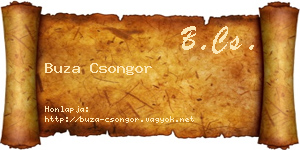 Buza Csongor névjegykártya